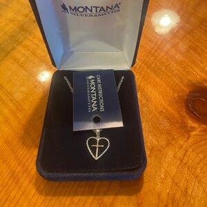 Montana Silversmiths Sterling Silver Heart Cross Necklace